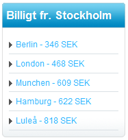 Billiga resor från Stockholm